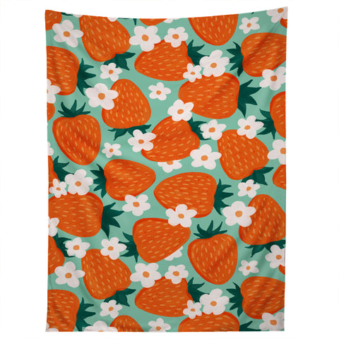 Avenie Strawberry Summer Tapestry