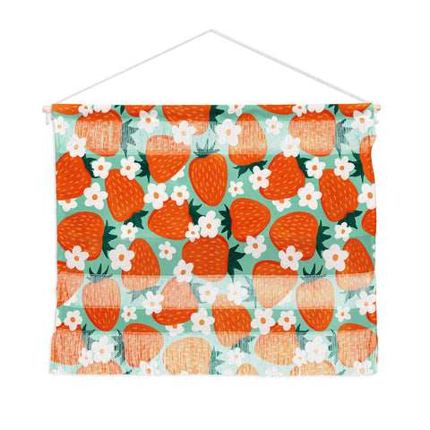 Avenie Strawberry Summer Wall Hanging Landscape