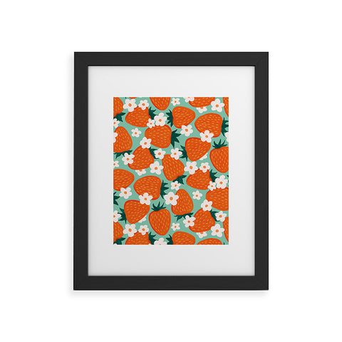 Avenie Strawberry Summer Framed Art Print