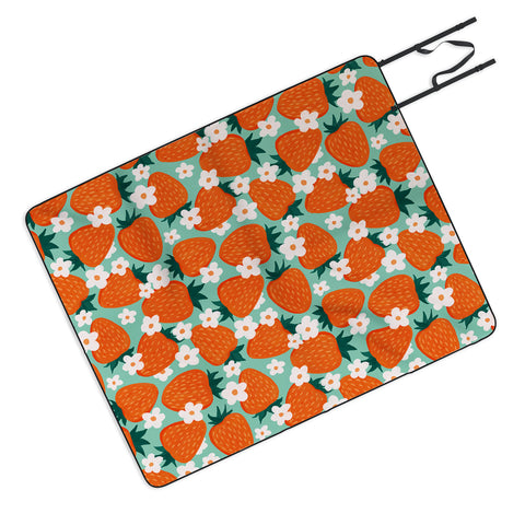 Avenie Strawberry Summer Picnic Blanket