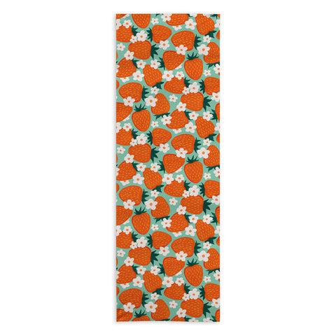 Avenie Strawberry Summer Yoga Towel