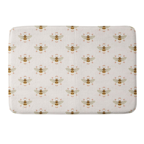 Avenie Sweet Spring Bees Memory Foam Bath Mat