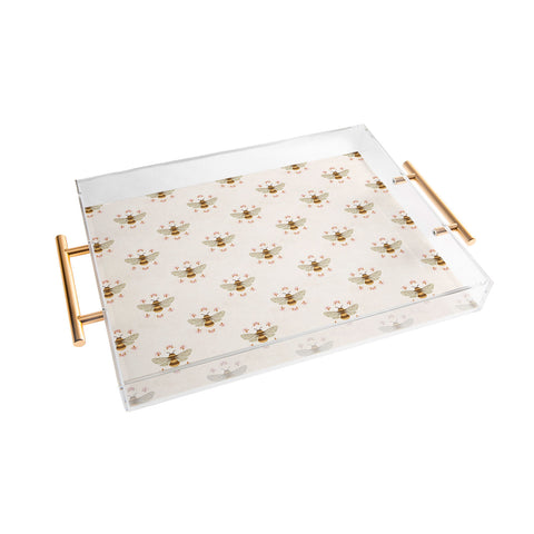 Avenie Sweet Spring Bees Acrylic Tray