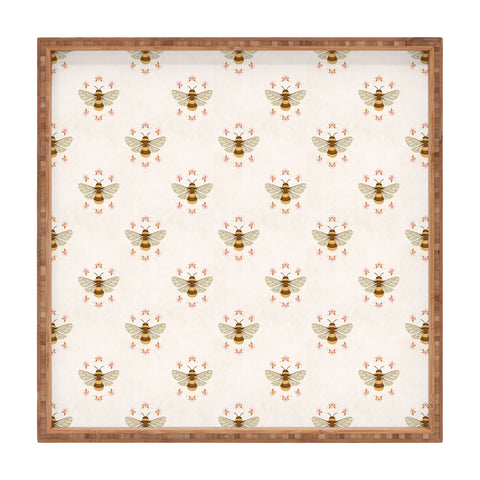 Avenie Sweet Spring Bees Square Tray