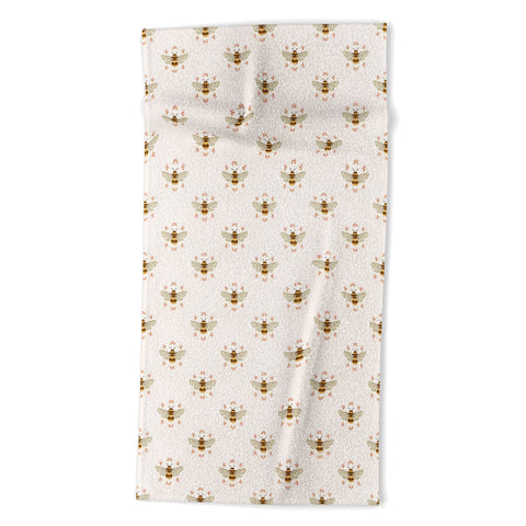 Avenie Sweet Spring Bees Beach Towel
