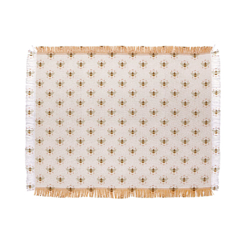 Avenie Sweet Spring Bees Throw Blanket