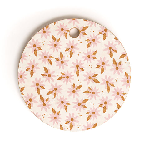 Avenie Sweet Spring Daisies Cutting Board Round