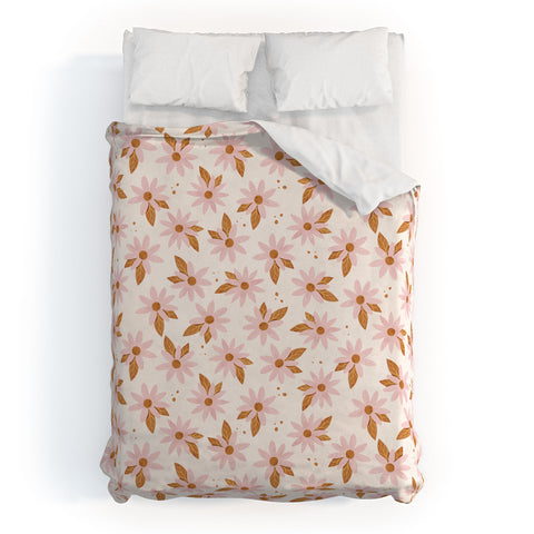Avenie Sweet Spring Daisies Duvet Cover