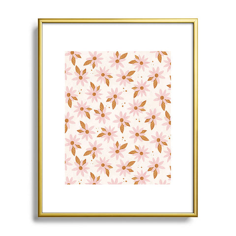 Avenie Sweet Spring Daisies Metal Framed Art Print