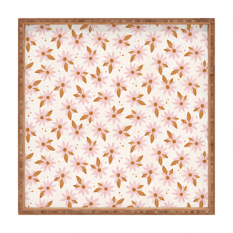 Avenie Sweet Spring Daisies Square Tray