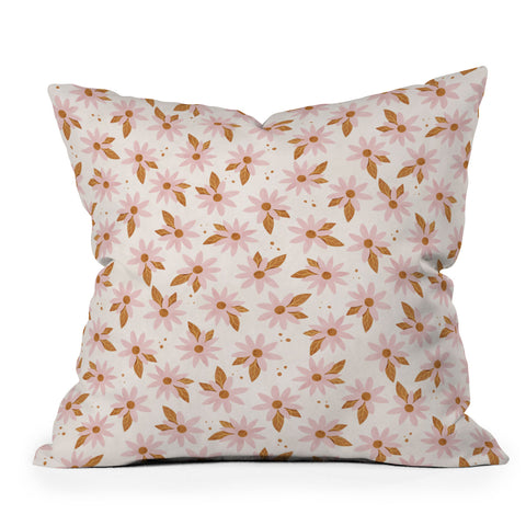 Avenie Sweet Spring Daisies Outdoor Throw Pillow