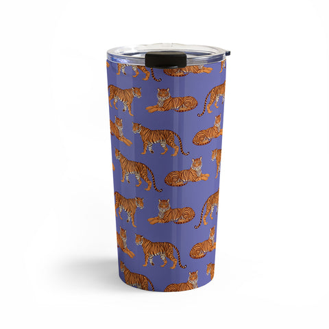 Avenie Tigers in Periwinkle Travel Mug