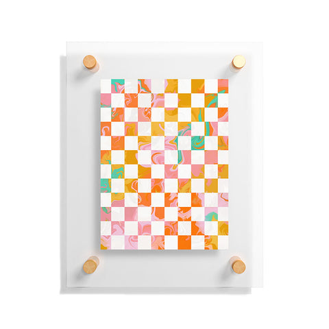 Avenie Trippy Checkerboard Floating Acrylic Print