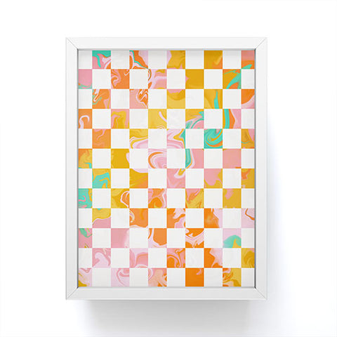 Avenie Trippy Checkerboard Framed Mini Art Print