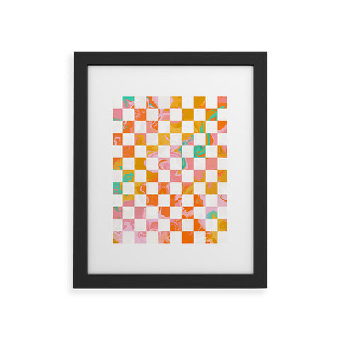 Avenie Trippy Checkerboard Framed Art Print