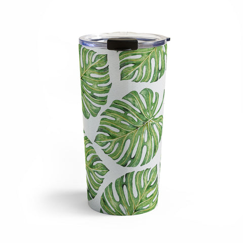 Avenie Tropical Palm Leaves Green Travel Mug