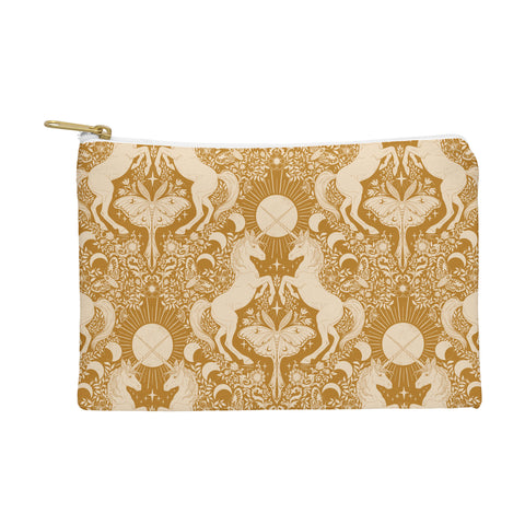 Avenie Unicorn Damask Bronze Orange Pouch