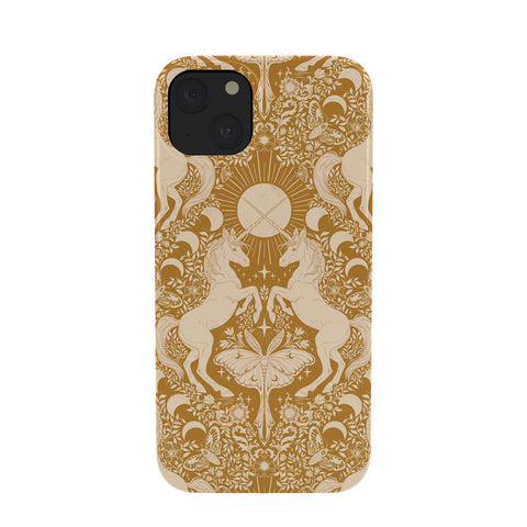 Avenie Unicorn Damask Bronze Orange Phone Case