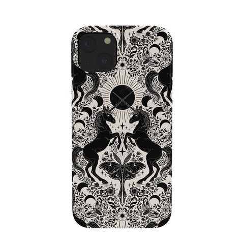 Avenie Unicorn Damask Cream And Black Phone Case
