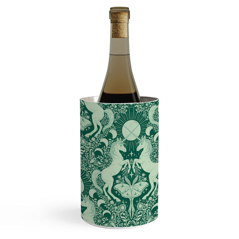 Avenie Unicorn Damask Green Wine Chiller