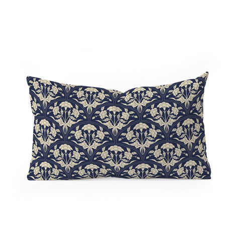 Avenie Victorian Botanical Cornflower Oblong Throw Pillow
