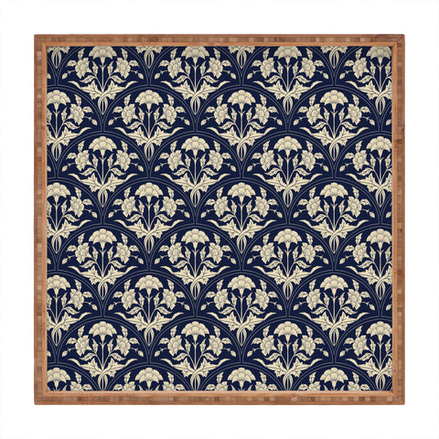 Avenie Victorian Botanical Cornflower Square Tray