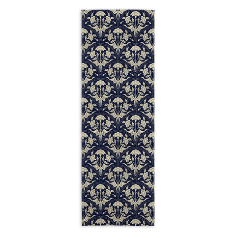 Avenie Victorian Botanical Cornflower Yoga Towel