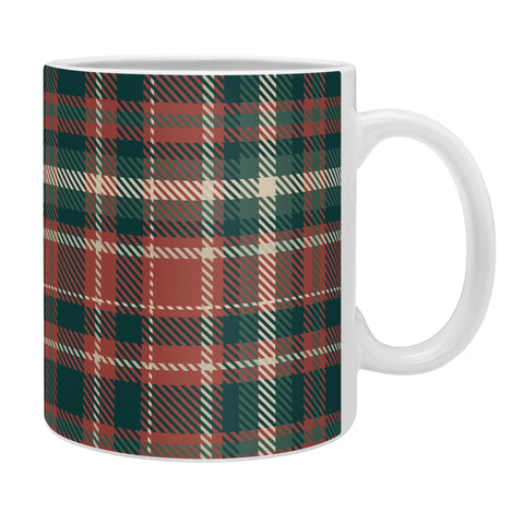 Avenie Vintage Christmas Plaid Coffee Mug