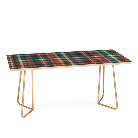 Avenie Vintage Christmas Plaid Coffee Table