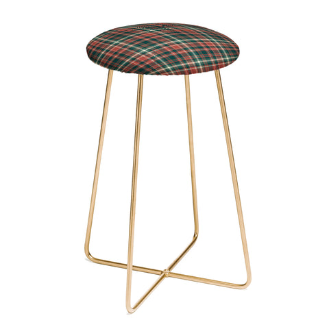 Avenie Vintage Christmas Plaid Counter Stool