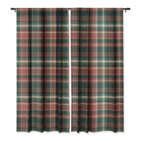Avenie Vintage Christmas Plaid Blackout Window Curtain