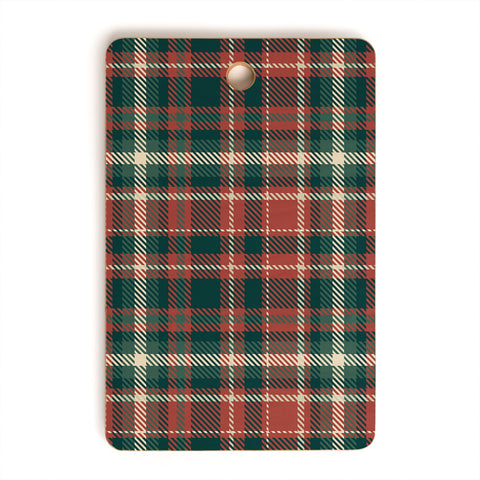 Avenie Vintage Christmas Plaid Cutting Board Rectangle