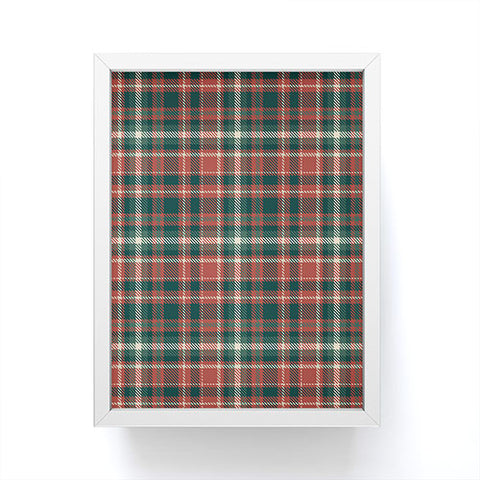 Avenie Vintage Christmas Plaid Framed Mini Art Print