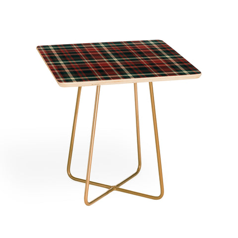 Avenie Vintage Christmas Plaid Side Table
