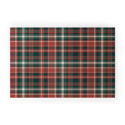Avenie Vintage Christmas Plaid Welcome Mat