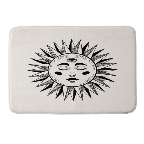 Avenie Vintage Sun I Memory Foam Bath Mat