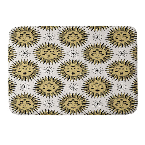 Avenie Vintage Sun In Gold Memory Foam Bath Mat
