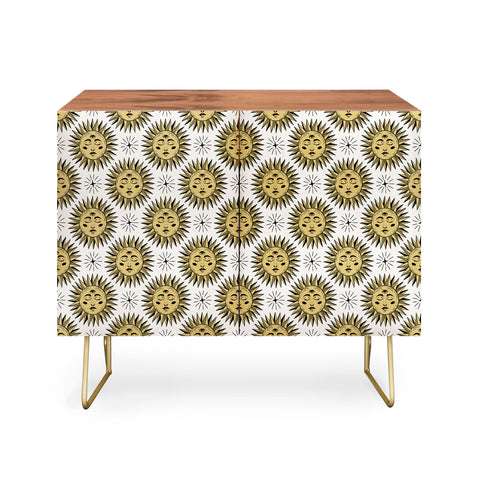 Avenie Vintage Sun In Gold Credenza