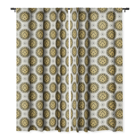 Avenie Vintage Sun In Gold Blackout Window Curtain