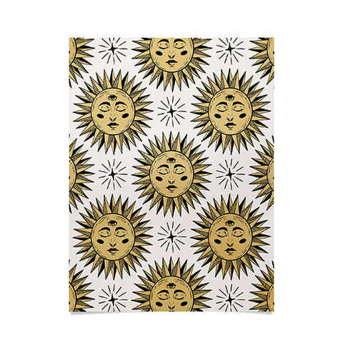 Avenie Vintage Sun In Gold Poster