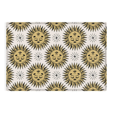 Avenie Vintage Sun In Gold Outdoor Rug