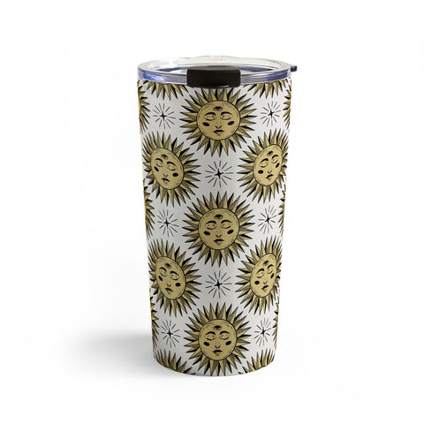 Avenie Vintage Sun In Gold Travel Mug