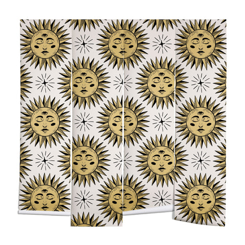 Avenie Vintage Sun In Gold Wall Mural