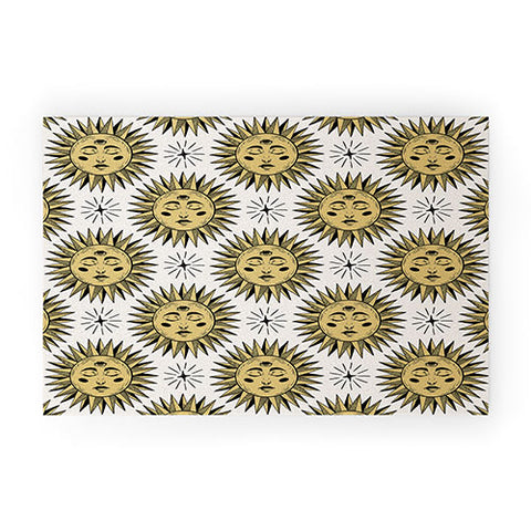 Avenie Vintage Sun In Gold Welcome Mat