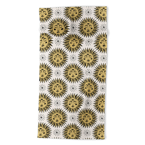 Avenie Vintage Sun In Gold Beach Towel