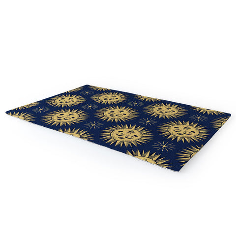 Avenie Vintage Sun Navy Area Rug