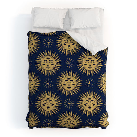 Avenie Vintage Sun Navy Comforter