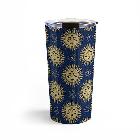 Avenie Vintage Sun Navy Travel Mug