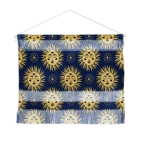 Avenie Vintage Sun Navy Wall Hanging Landscape