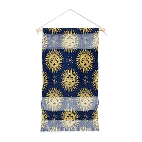 Avenie Vintage Sun Navy Wall Hanging Portrait